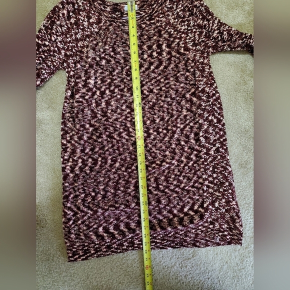 Lularoe Red Puff Pullover Sweater Dress - Picture 7 of 10